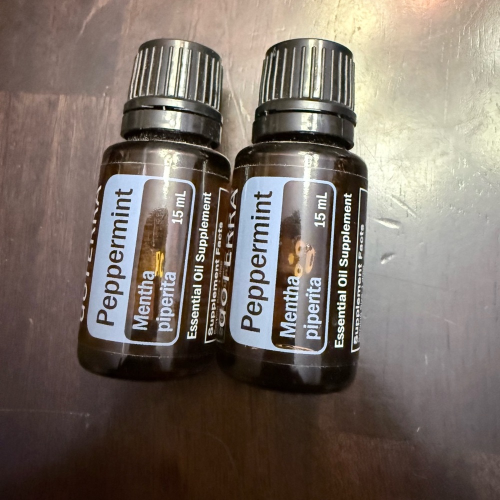 doTERRA TWO (2) Essential Oil Bottles - peppermint 15 ml expired - Picture 2 of 4